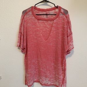 Oversized cute cut out we the free shirt